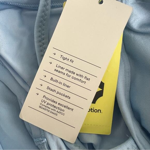 All In Motion Girls Asymmetrical Strap Active Dress Light Blue Built in Shorts - Picture 8 of 9